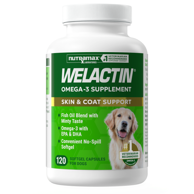 Welactin Canine Omega-3 Supplement, 120 Softgel Capsules